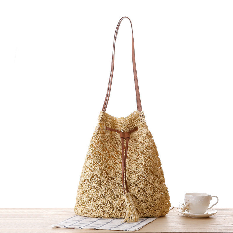 Trendy Bast bag with leather accents Kalsten