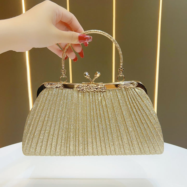 Pleated Glam Evening Handbag