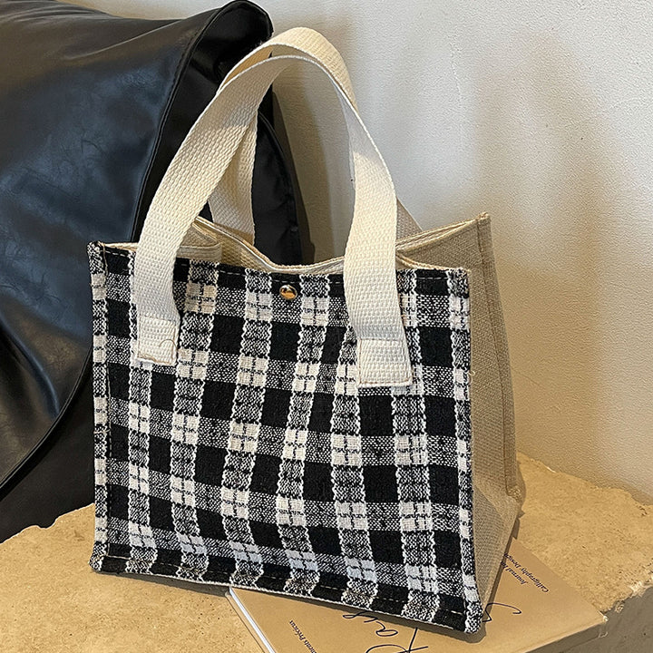 Checked Tote Bag