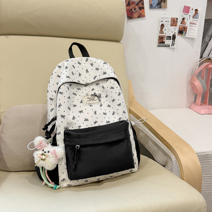 Stylish Printed Backpack with Fun Character Accents Kalsten