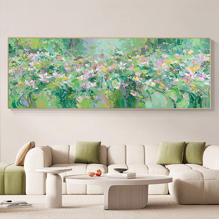 Elegant Floral Landscape Canvas Art