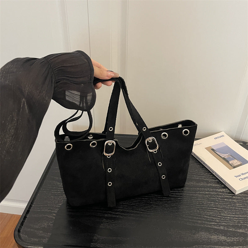 Stylish Minimalist Suede Tote Bag