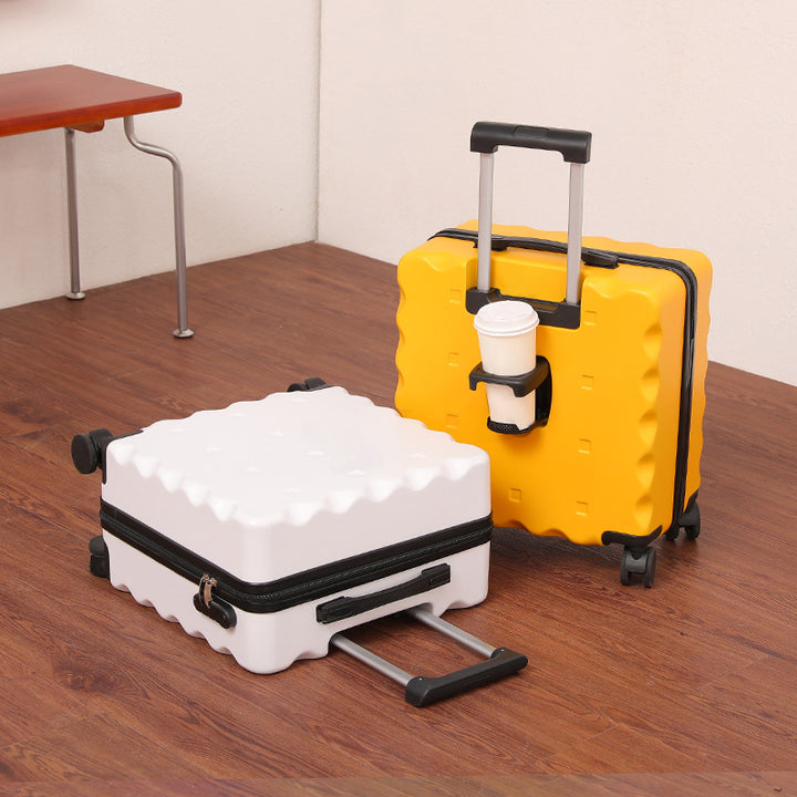 Compact Beverage Holder Rolling Suitcase Kalsten