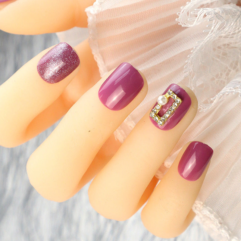 Elegant Rhinestone Embellished Press-On Nails