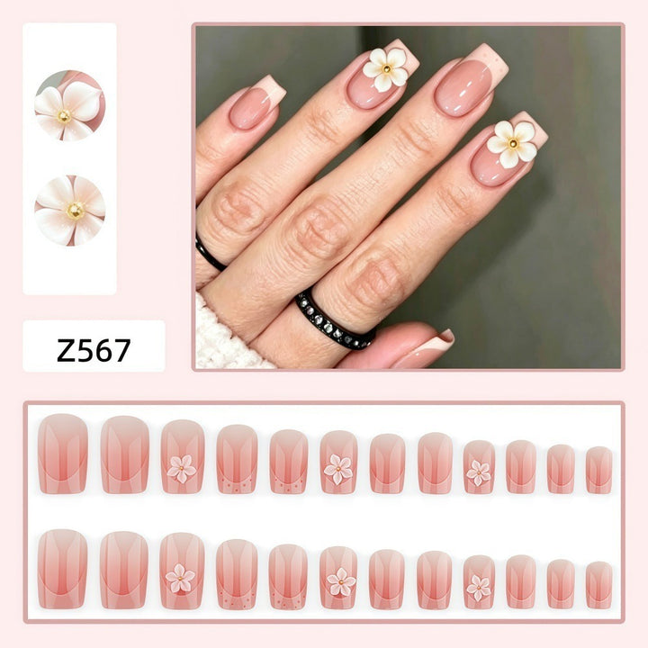 Artificial nails with 3D flower design Kalsten