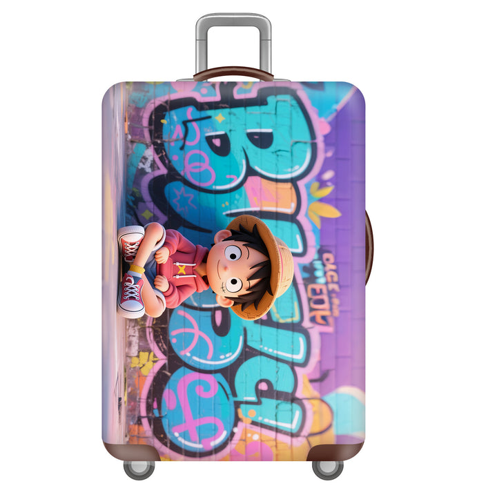 Unisex hard-shell suitcase with cheerful dinosaur motif Kalsten