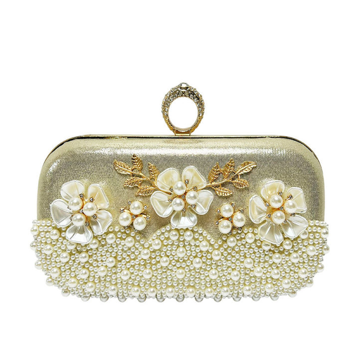 Elegant Pearl-Embellished Evening Purse