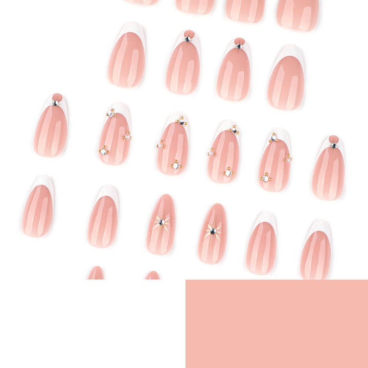 Glamorous nail art with rhinestones and gold accents Kalsten