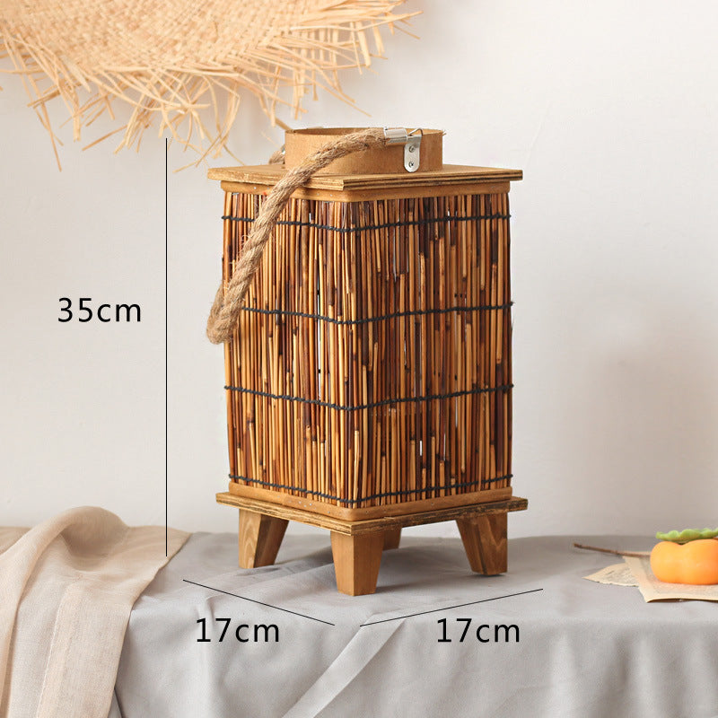 Handcrafted lantern made of natural material Kalsten