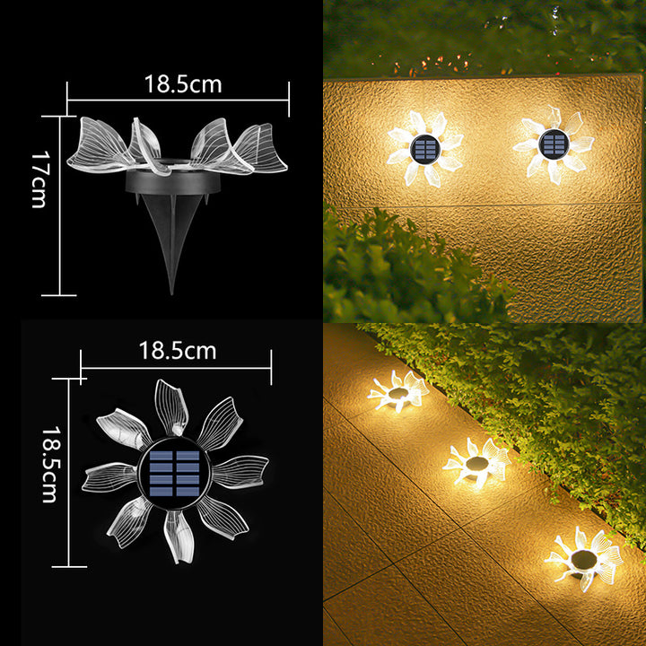 Decorative Solar Acrylic Petal Garden Stake LED Pathway Light Kalsten