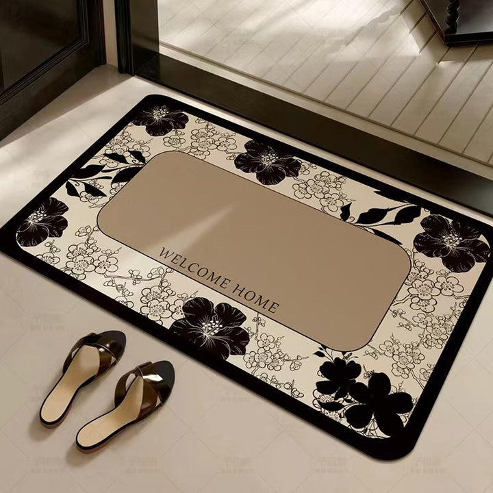 Decorative Floral Welcome Mat
