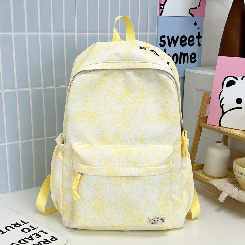 Casual Soft Fabric Backpack with Cute Charm Kalsten
