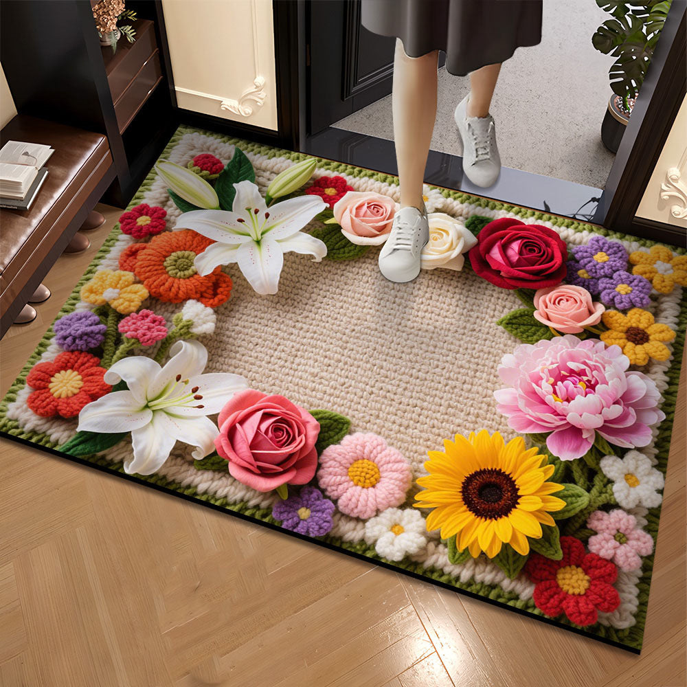 Decorative Floral Area Rug Kalsten