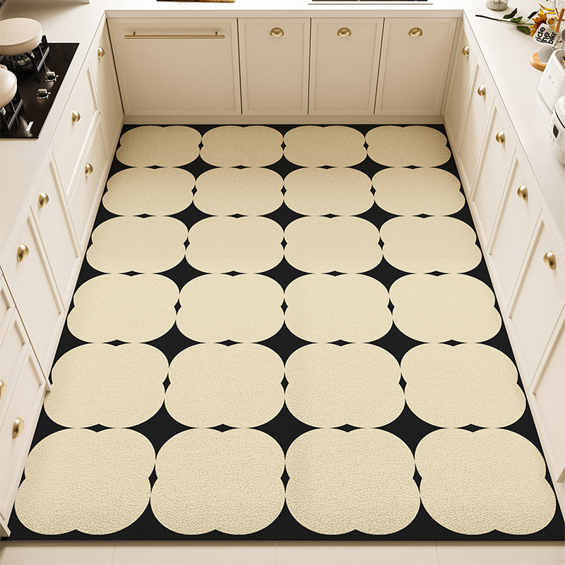 Floral Pattern Kitchen Rug