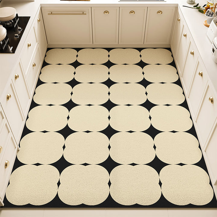 Floral Pattern Kitchen Rug