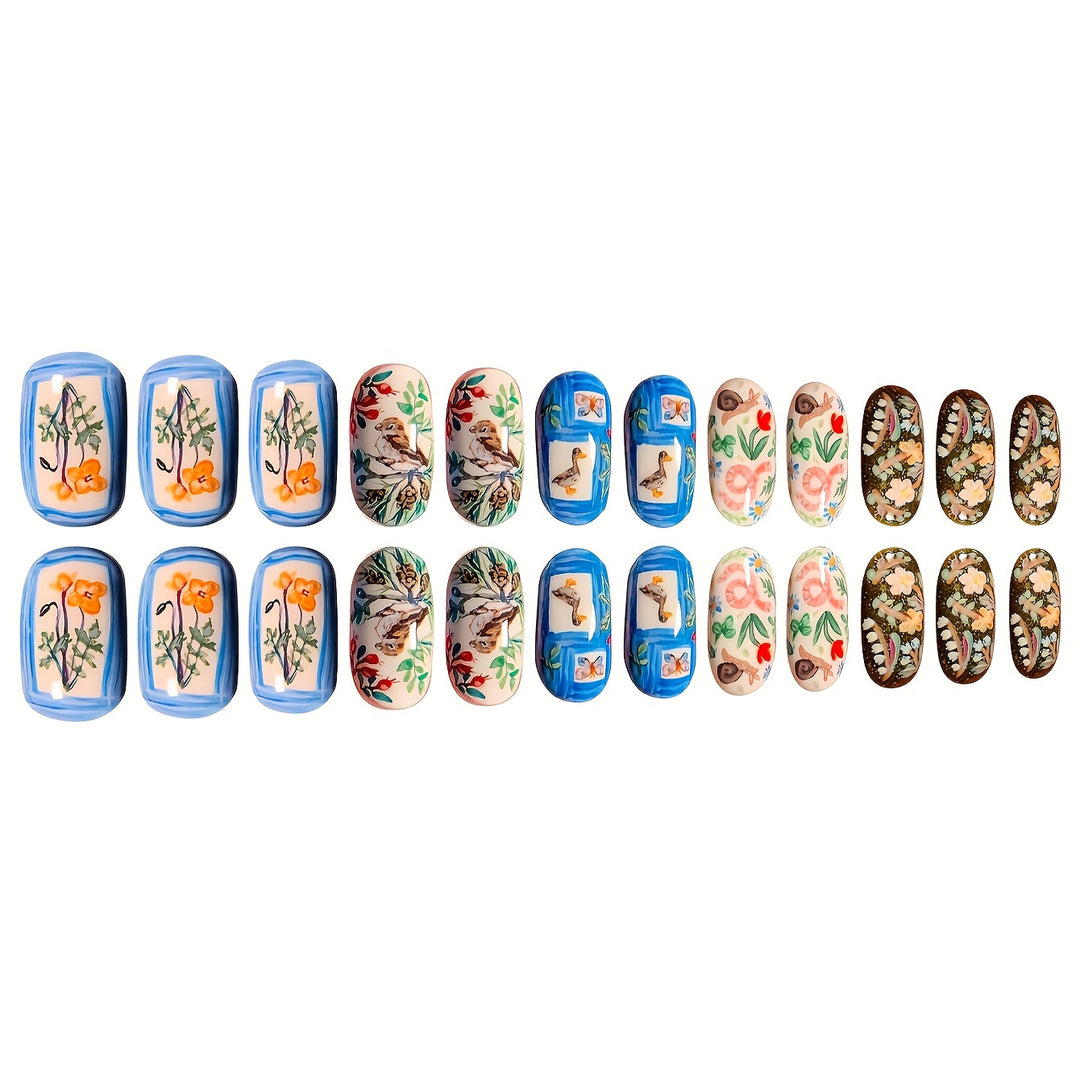 Creative Artistic Press-On Nail Set Kalsten