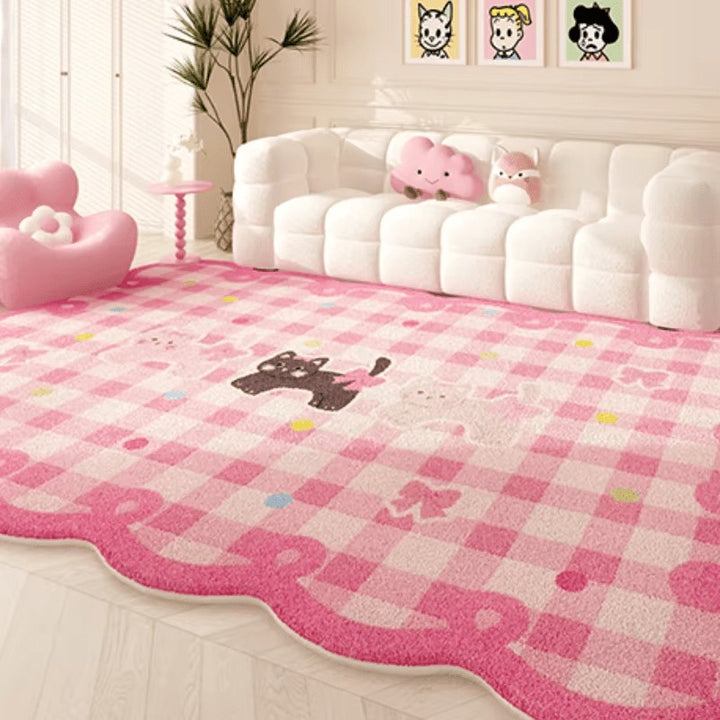 Floral Pattern Playful Area Rug