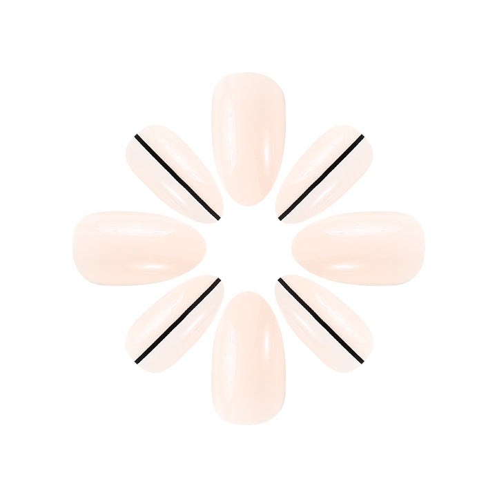 Elegant Geometric Press-On Nail Art Kalsten