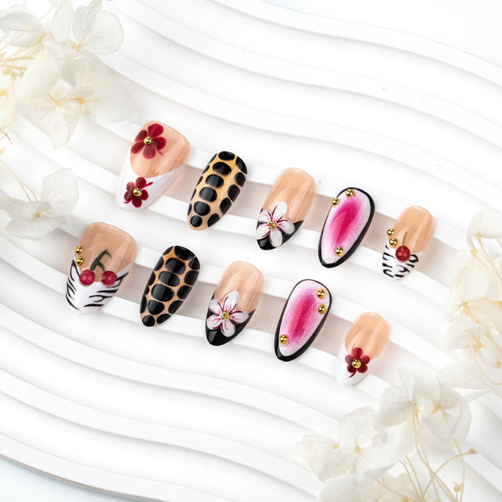 Decorative Floral Press-On Nail Art Set Kalsten 1790636617