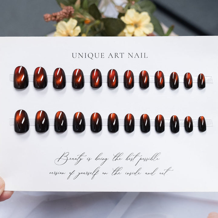 Glossy Long-Lasting Press-On Nail Set