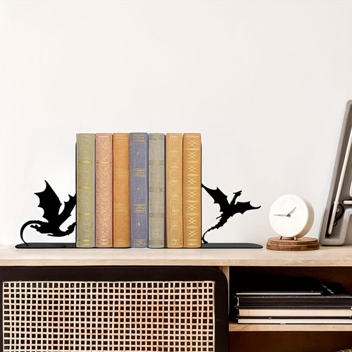 Dragon-Themed Metal Bookends