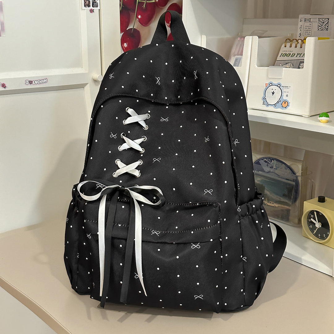 Stylish Lace-Up Embellished Backpack Kalsten