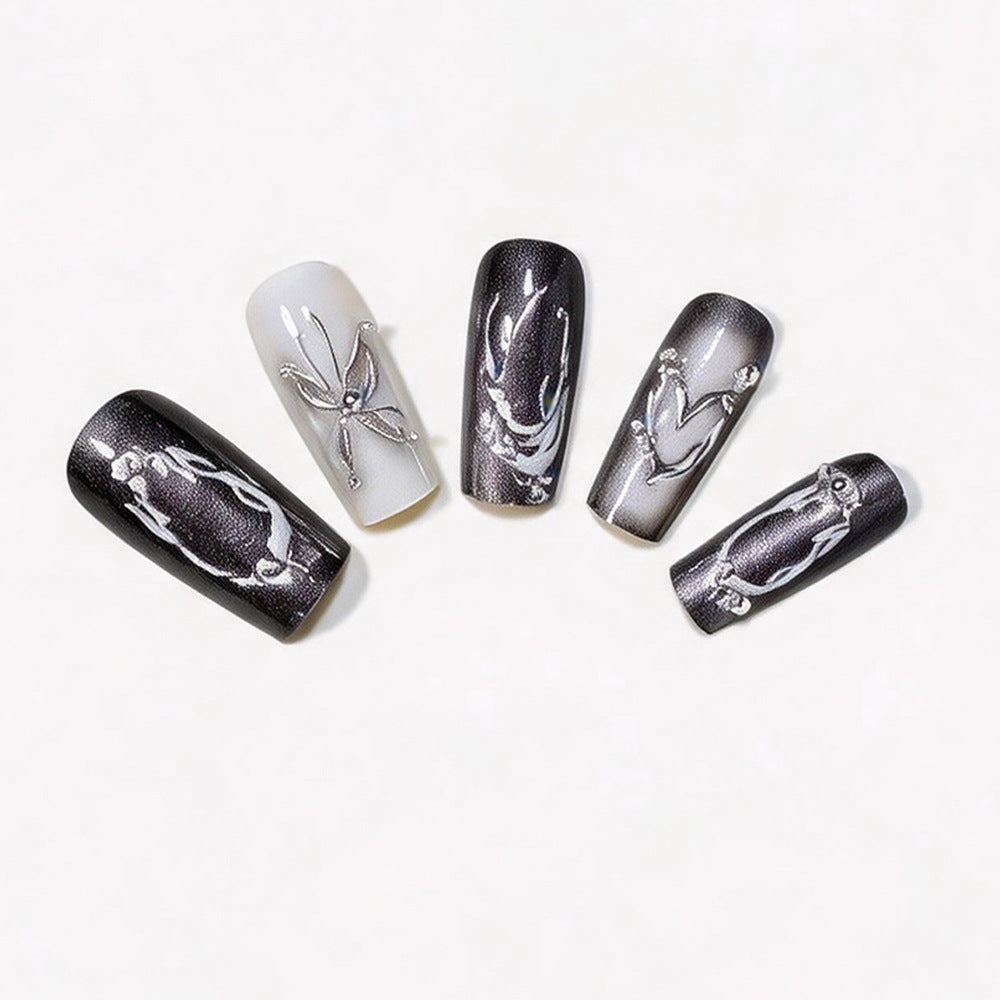 Artistic Long Press-On Nail Design Kalsten