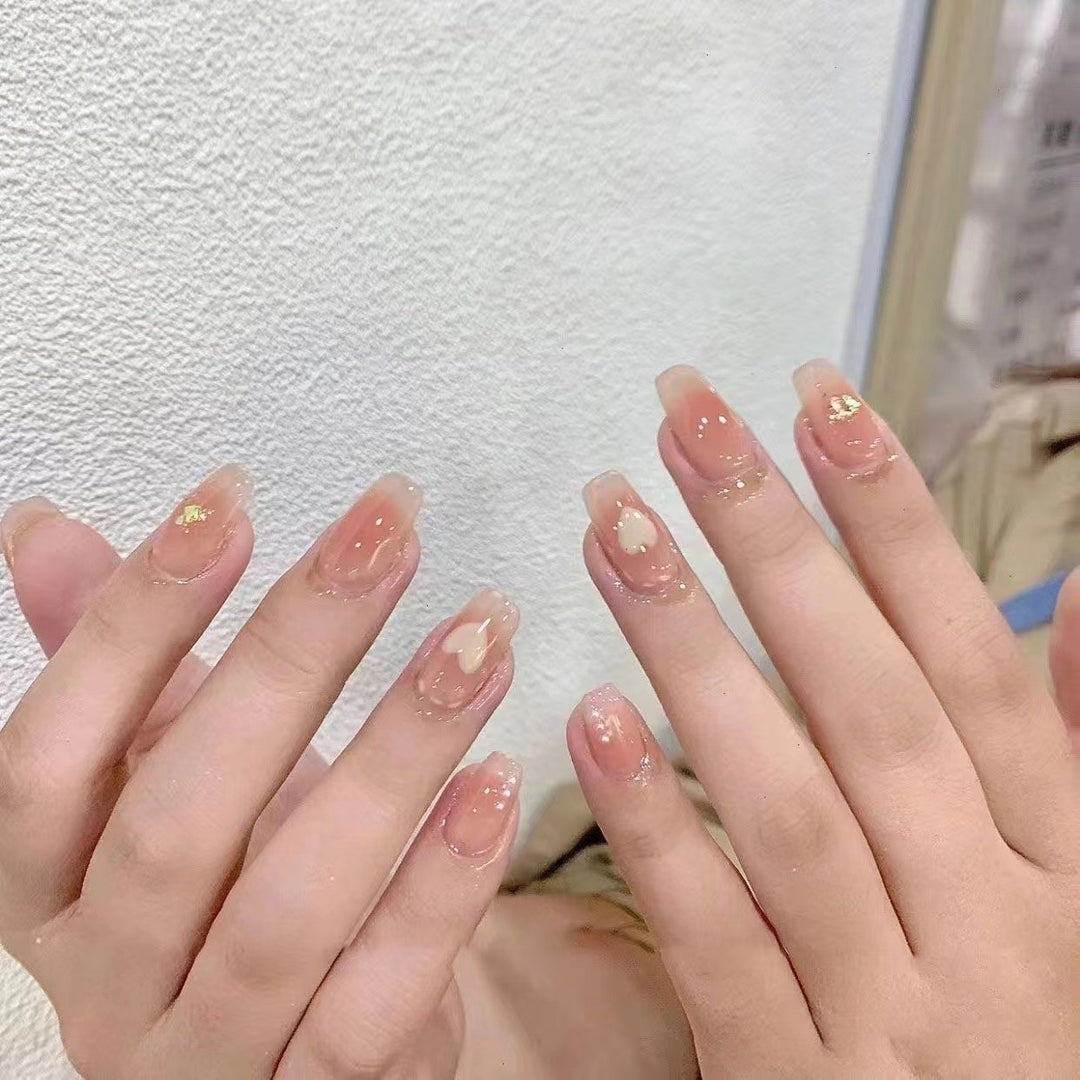 Heart Design Press-On Nails