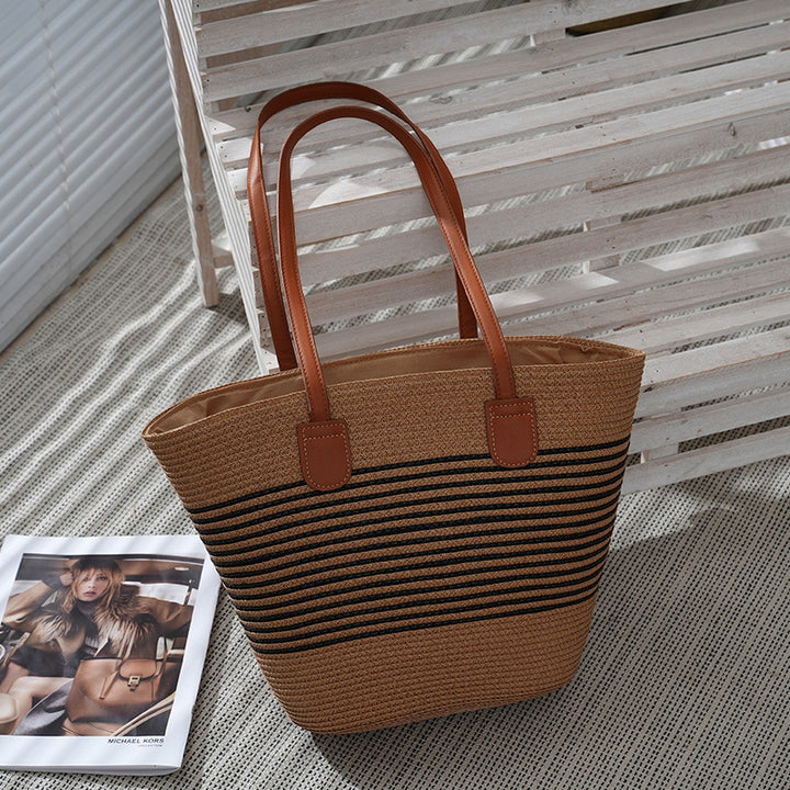 Basket bag with leather handles Kalsten