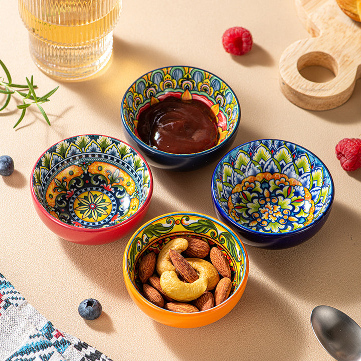 Decorative Artisan Serving Bowls Set