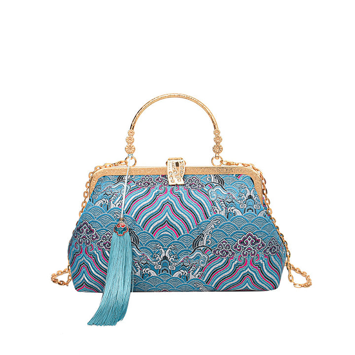 Vintage Embroidered Designer Handbag