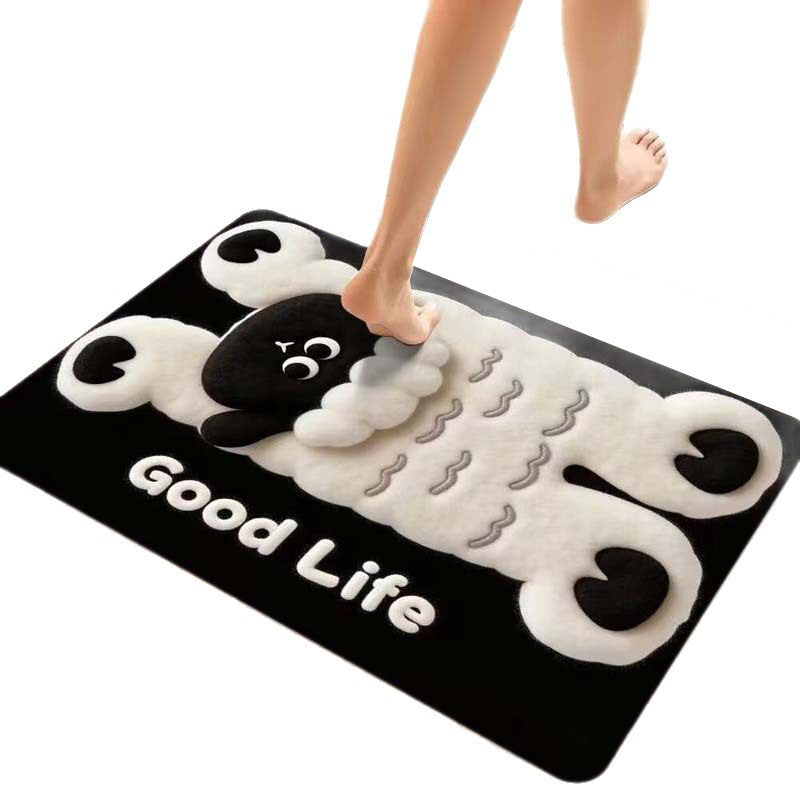 Cute Puppy Design Bath Mat