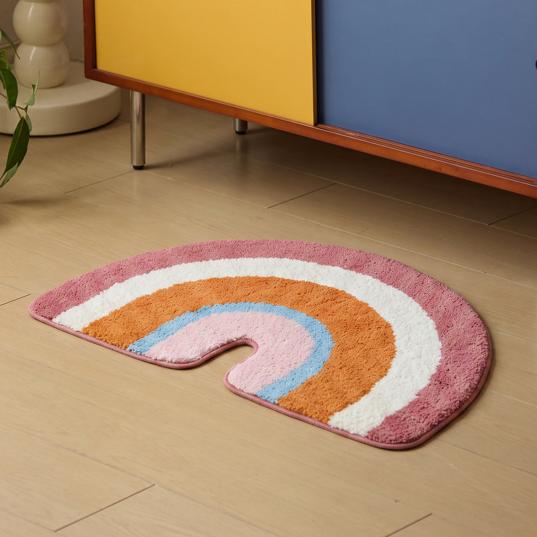 Decorative Crescent-Shaped Bath Mat