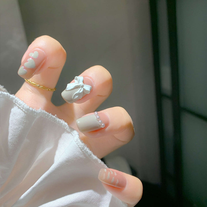 Heart-Themed Press-On Nail Set