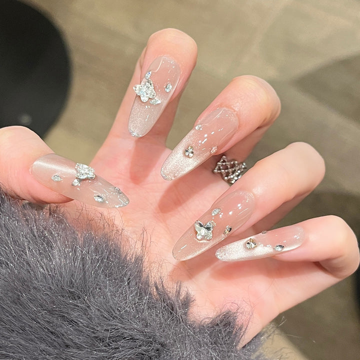 Elegant Nail Art Extensions with Pearl Accents Kalsten