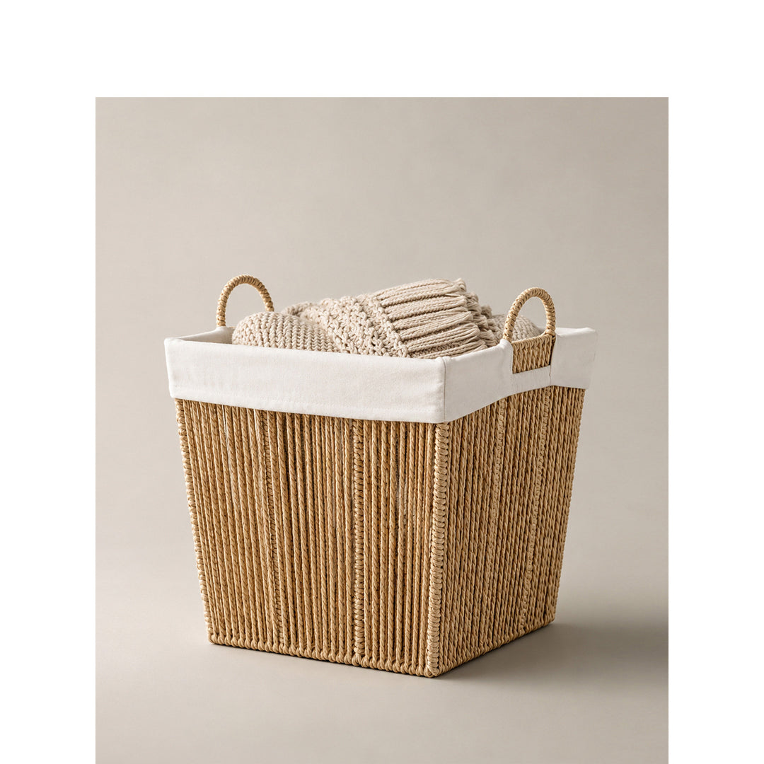 Decorative storage basket with fabric insert Kalsten