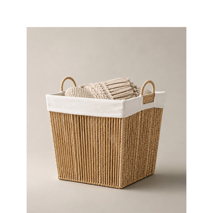 Decorative storage basket with fabric insert Kalsten
