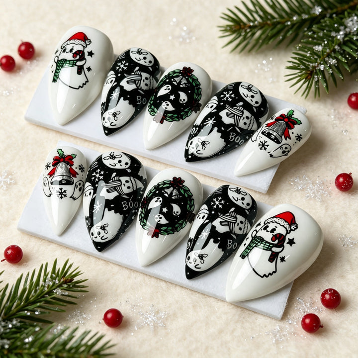 Artificial nails with Christmas design Kalsten