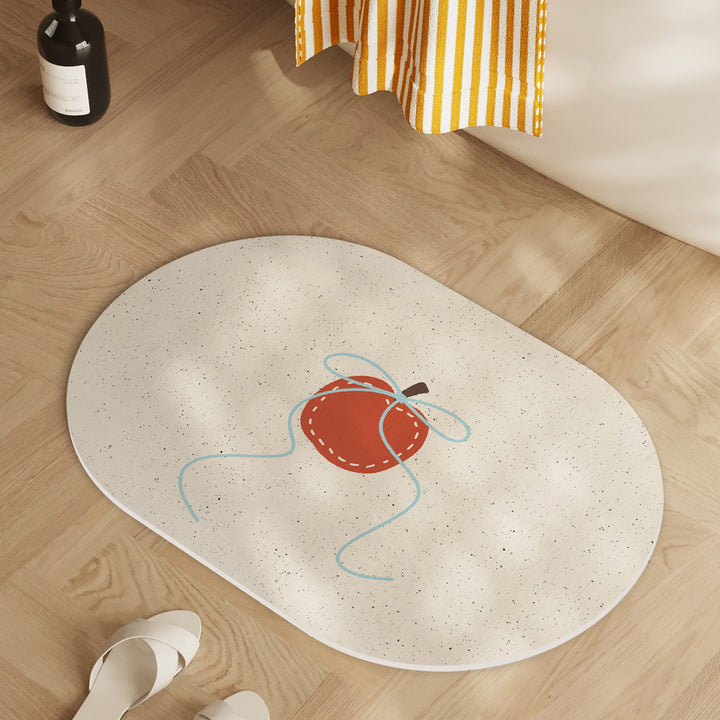 Playful Lemon-Themed Bath Mat Kalsten