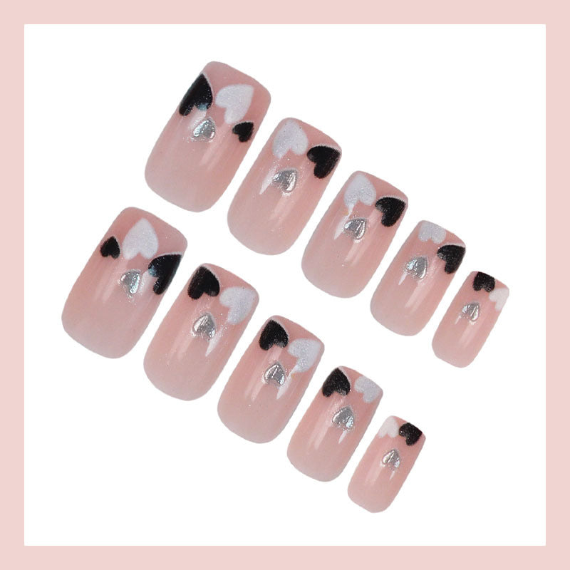 Creative artificial nail set with romantic heart designs Kalsten