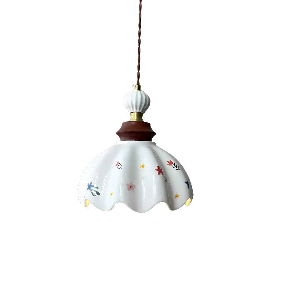 Floral Glass Pendant Light