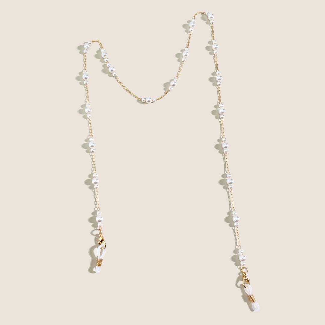 Elegant Pearl-Embellished Eyewear Chain Kalsten