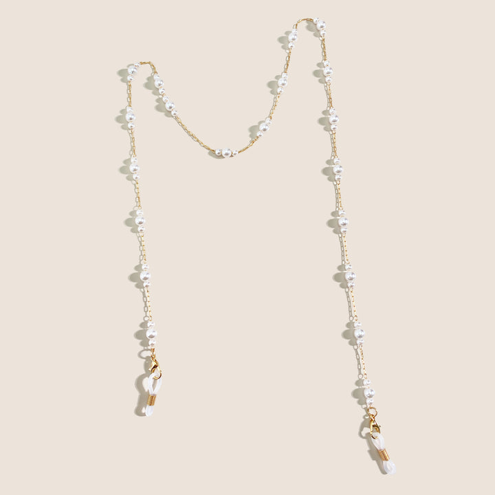 Elegant Pearl-Embellished Eyewear Chain Kalsten