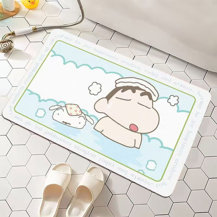 Cartoon-Themed Bathroom Rug