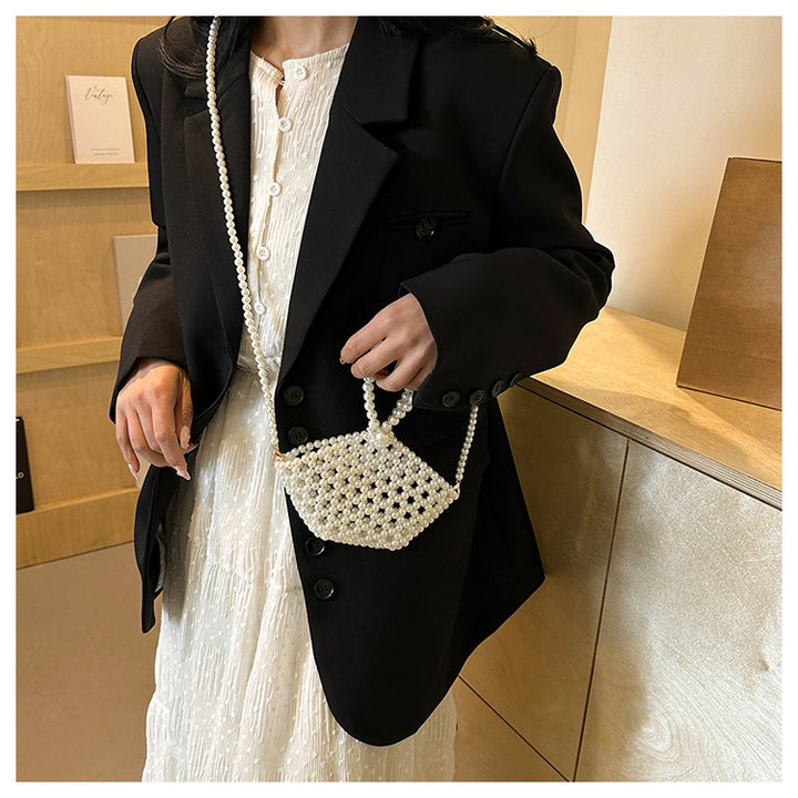 Decorative Pearl Beaded Handbag