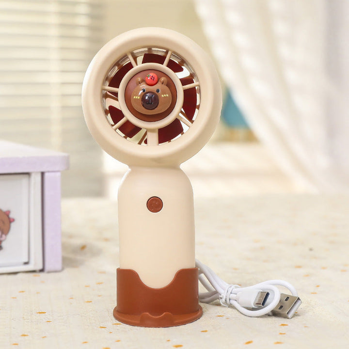 Women's Portable Handheld Fan with Cute Bear Design Kalsten