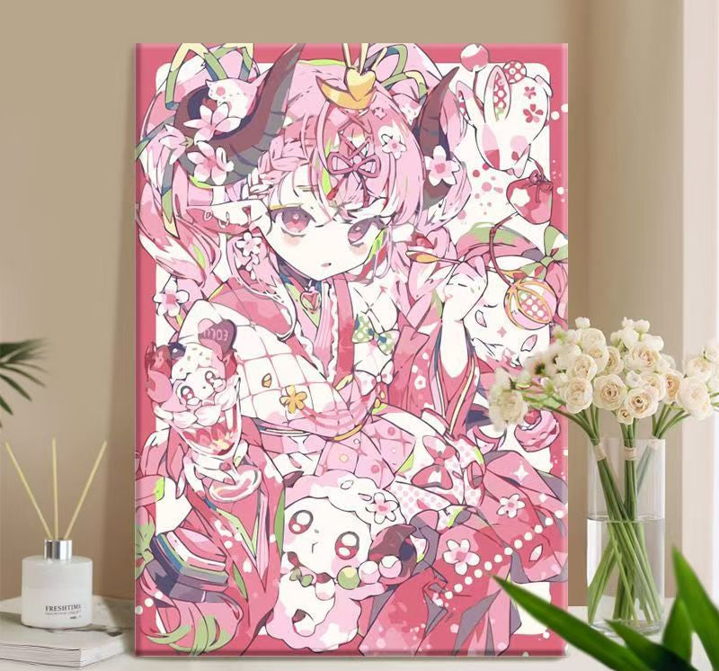Whimsical Anime-Themed Canvas Art Print Kalsten