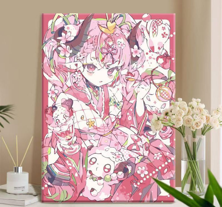 Whimsical Anime-Themed Canvas Art Print Kalsten