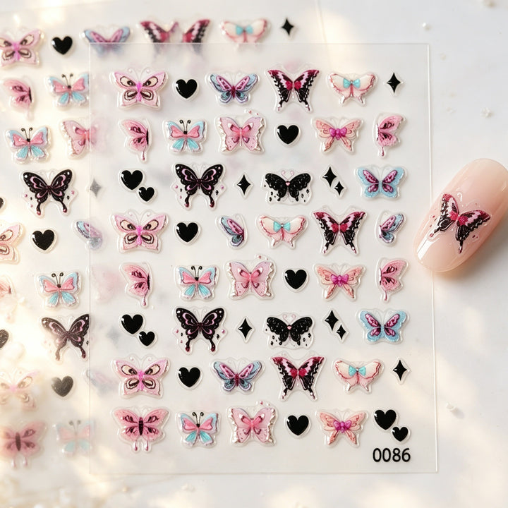 Colorful Butterfly Nail Art Stickers