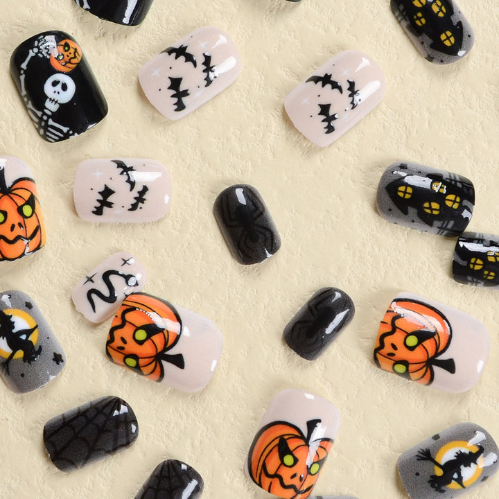 Artificial nail set with Halloween motifs Kalsten